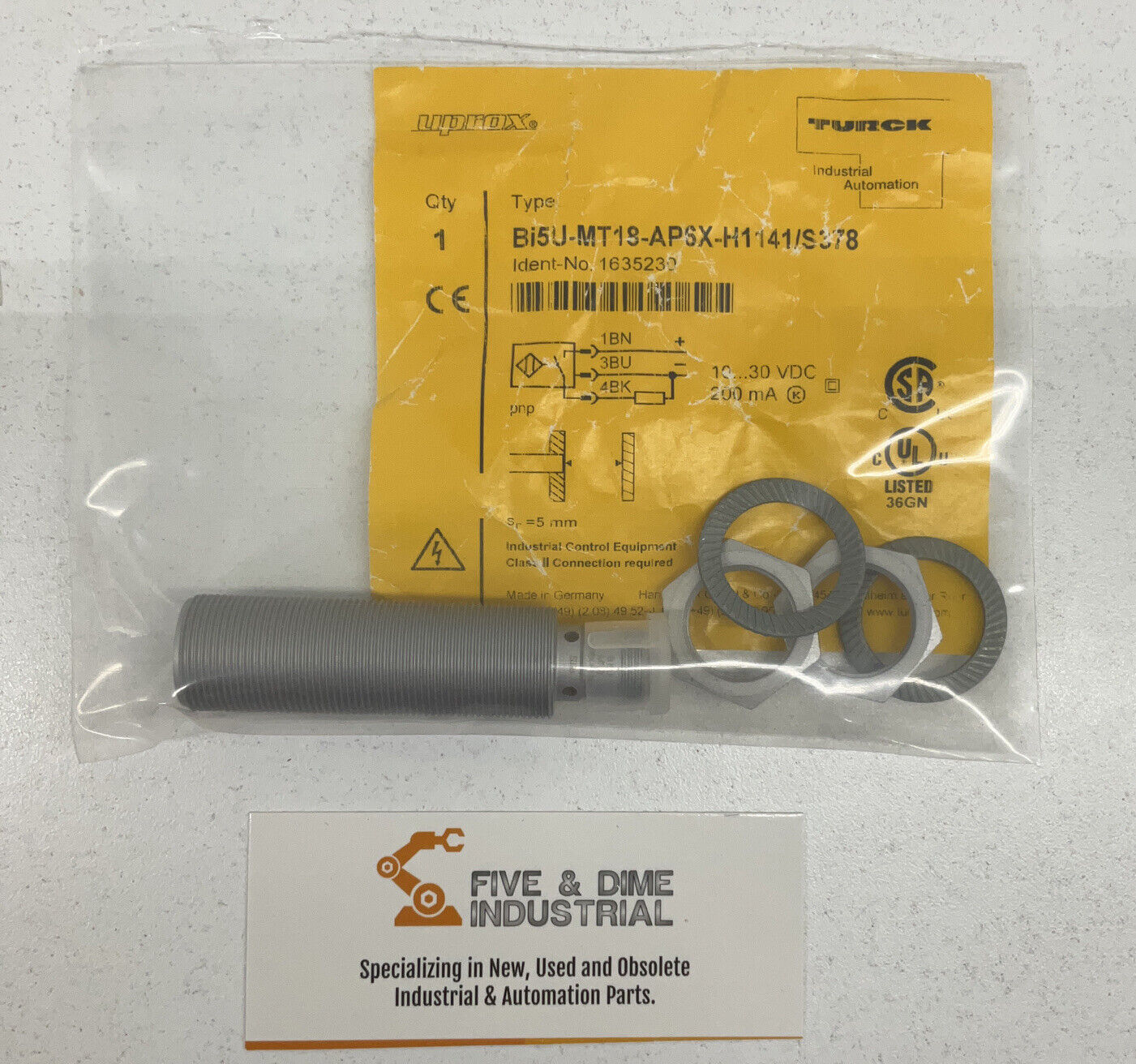 Turck Bi5U-MT18-AP6X-H1141 S378 Inductive Proximity Sensor 30VDC (CL330)