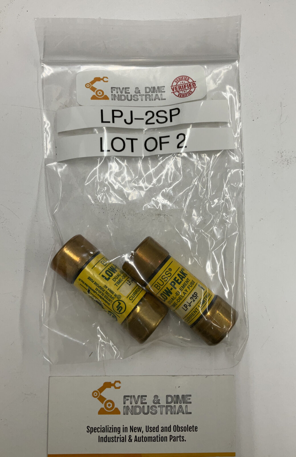 Bussmann Buss LPJ-2SP Lot of (2) 2A Fuses (RE102) - 0