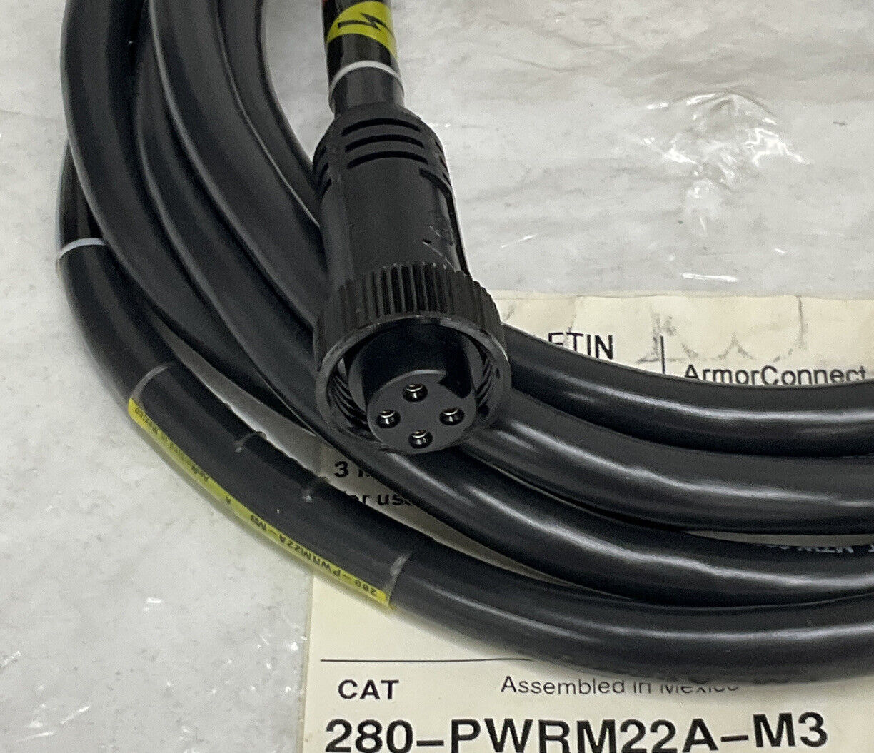 Allen Bradley 280-PWRM22A-M3 ArmorConnect Male/Female Cable 3M (CBL107)