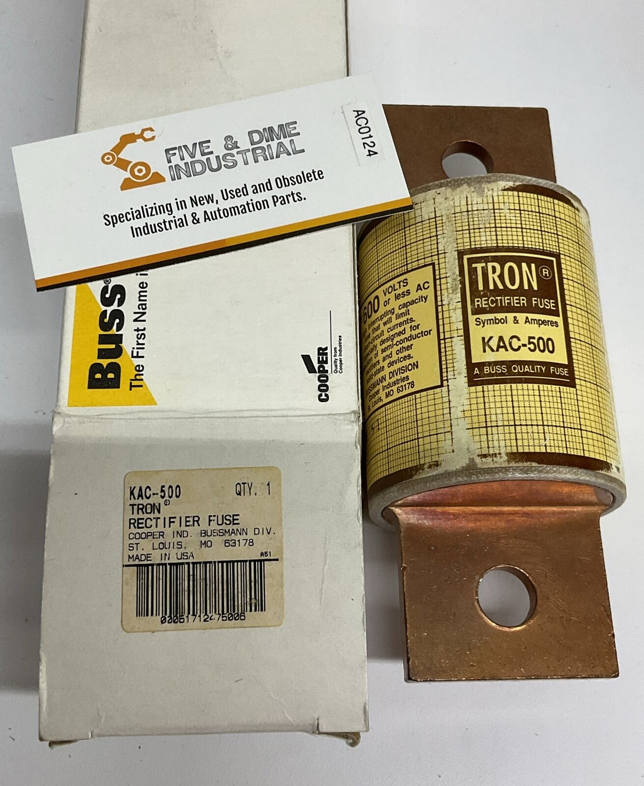 Bussmann Tron Rectifier Fuse kac-500 600V 500 Amps (OV110)