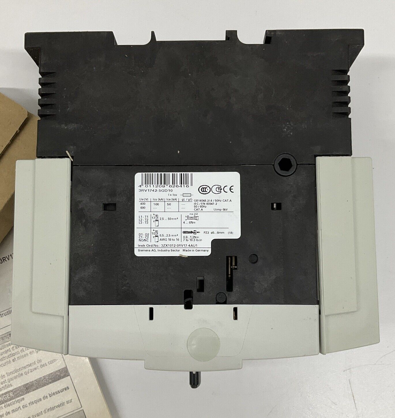 Siemens 3RV1742-5GD10 40A Motor Protector Circuit Breaker NEW (OV113)