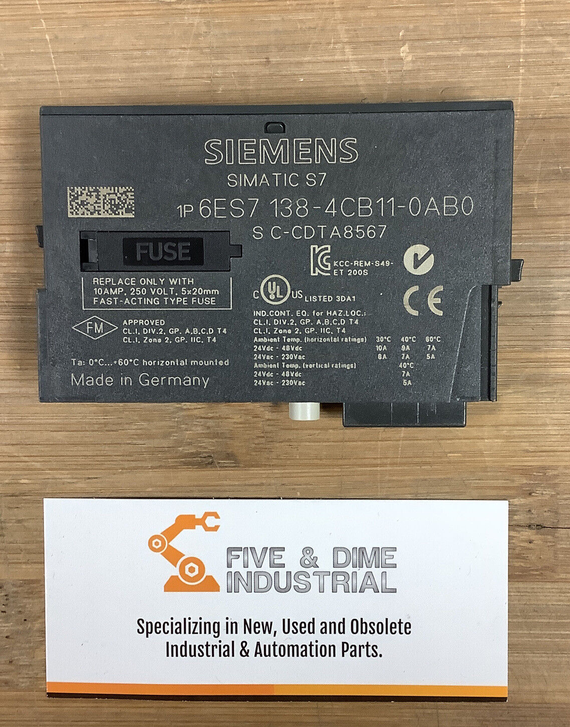 Siemens 6ES7 138-4CB11-0AB0 Digital Power Module (YE137)