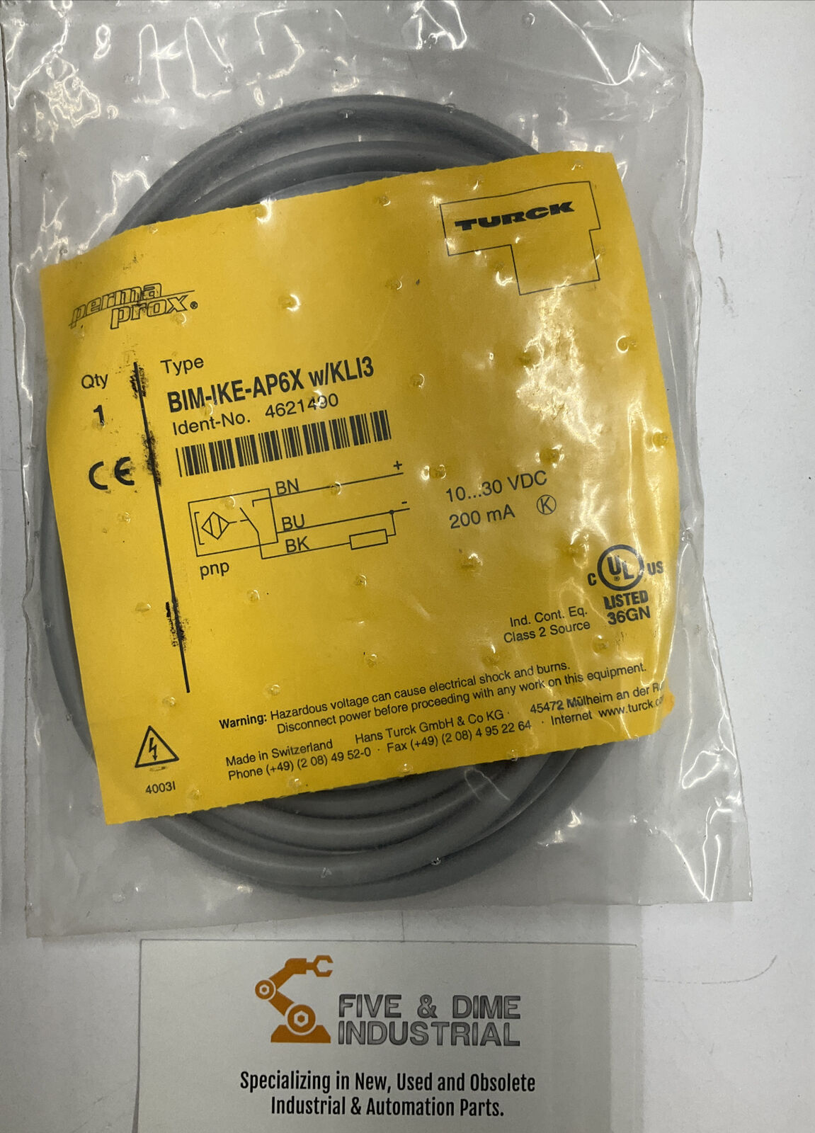 Turck BIM-IKE-AP6X w/KLI3 New Magnetic Field Sensor (BL199)