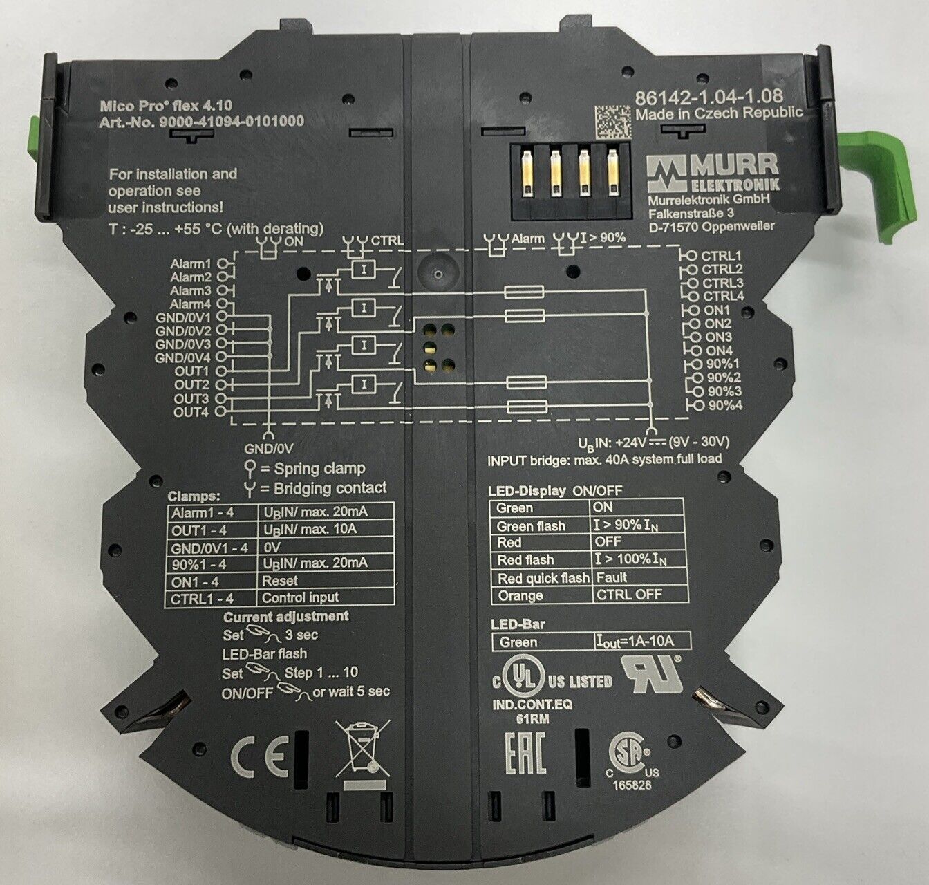 Murr 9000-41094-0101000 4-Channel Mico-Pro Circuit Protection Module (CL310)