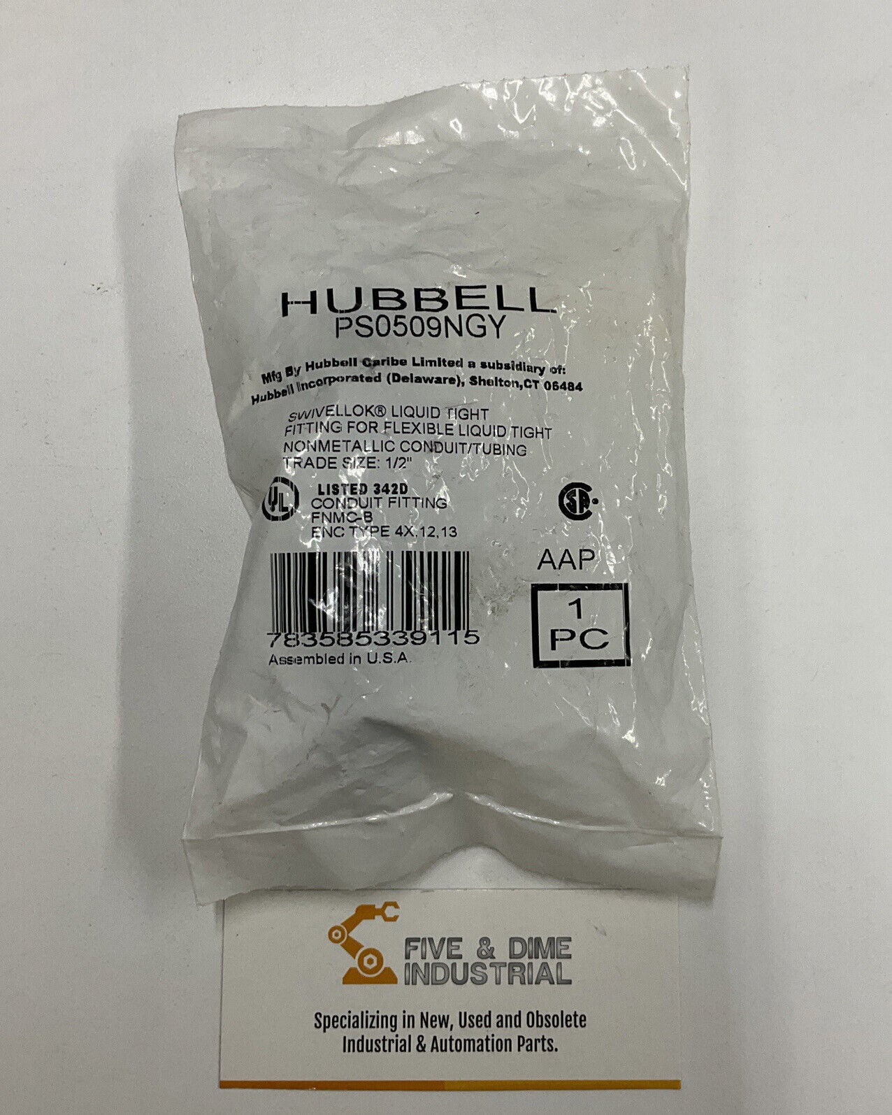 Hubbell / Swivellok PS0509NGY Liquid Tight Conduit (GR167)