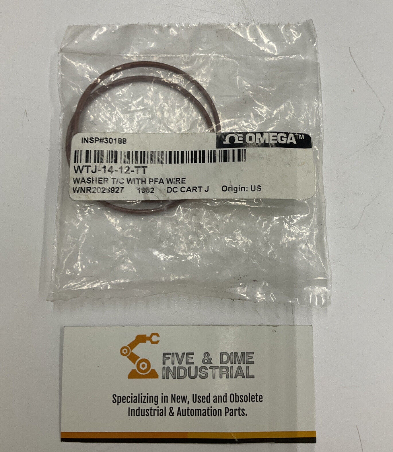 Omega WTJ-14-12-TT Washer w/ PFA Wire (YE172)