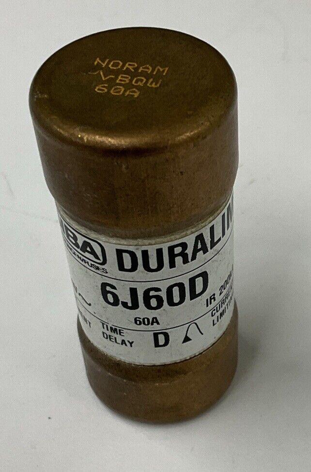 SIBA  6J60D Duralim Dual Element Fuse 60A 600 Vac (YE233)