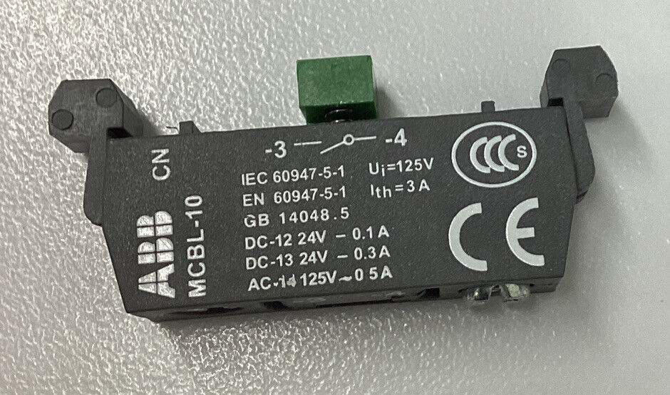 ABB MCBL-10 / 1SFA611612S1010 Lot of (3) Contact Block Module (CL250)