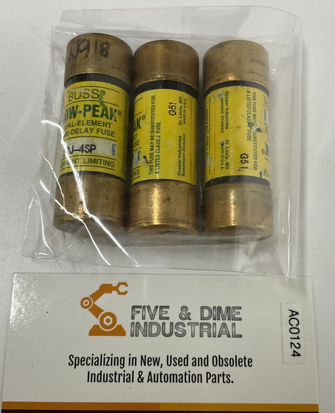 Bussmann Buss LPJ-4SP Lot of 3 Dual Element 4-Amp Fuses (RE245)