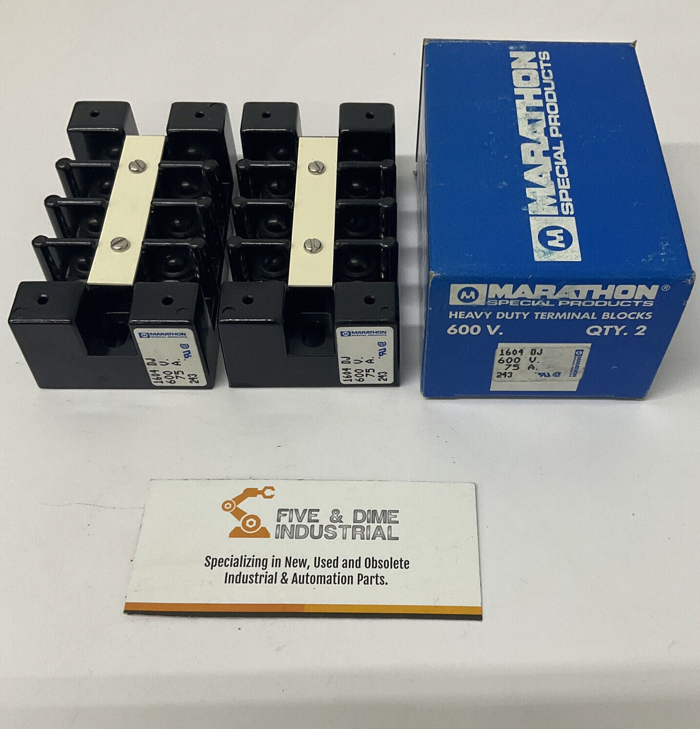 Marathon 1604-DJ Box of 2 4 Pole Heavy Duty Terminal Block (BK134)