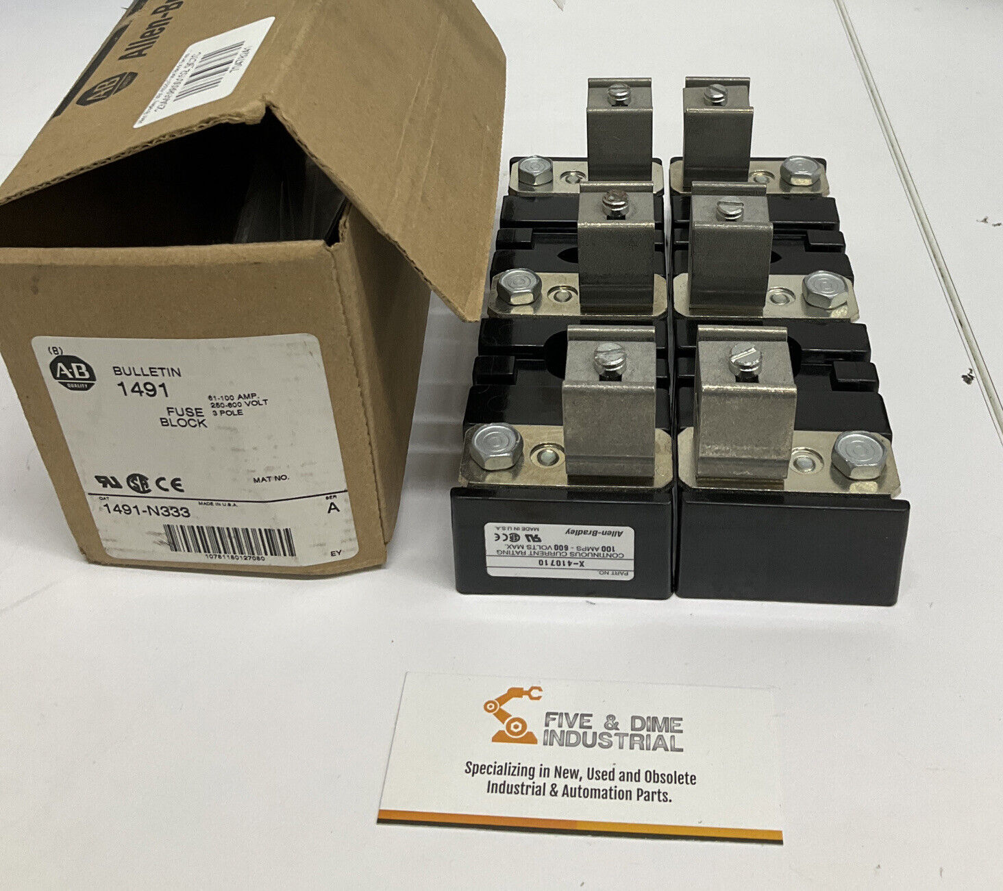 Allen Bradley 1491-N333 Fuse Block Series A (BL169)