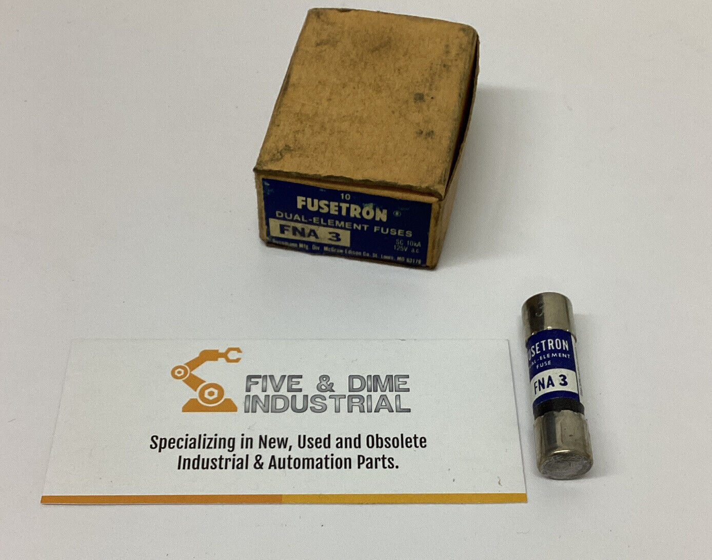 Bussmann Fusetron FNA-3 Box of (10)  3A Dual Element Fuses (GR169)