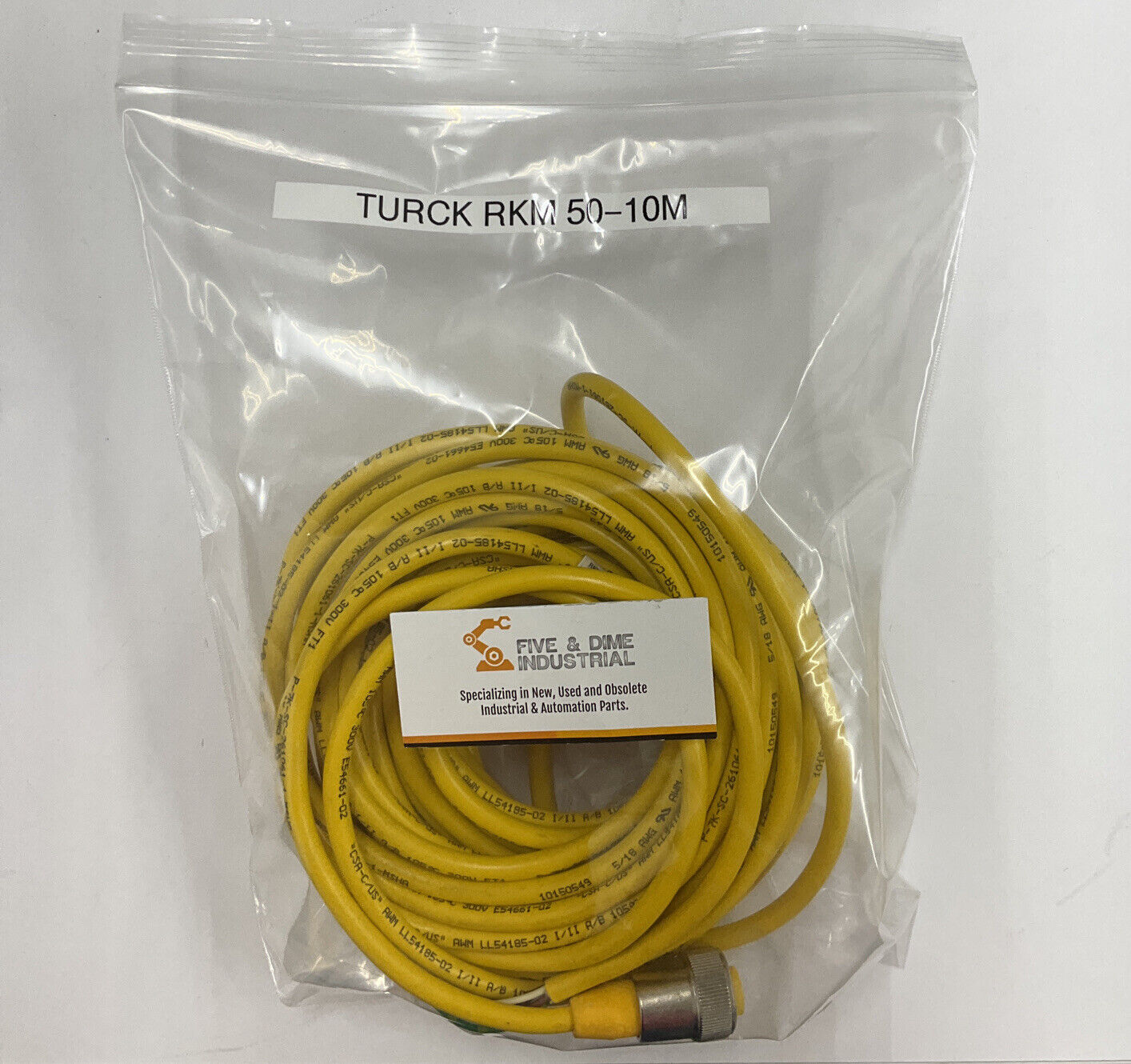 Turck RKM 50-10M Power Cable Cordset 300V 9A (CBL109)