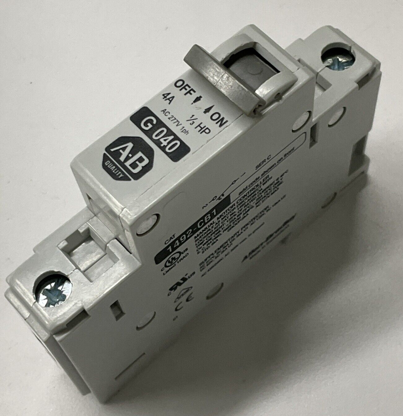 Allen Bradley 1492-cb1-g040 4 Amp Din Mount Circuit Breaker (CL306)