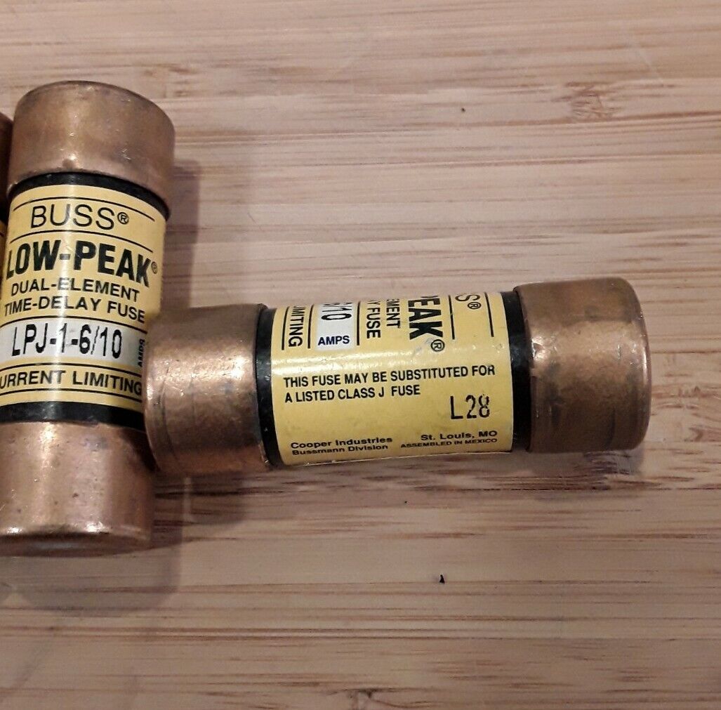 Buss Bussmann  LPJ-1 6/10SP Lot of 4 New Fuses 600V (GR112) - 0