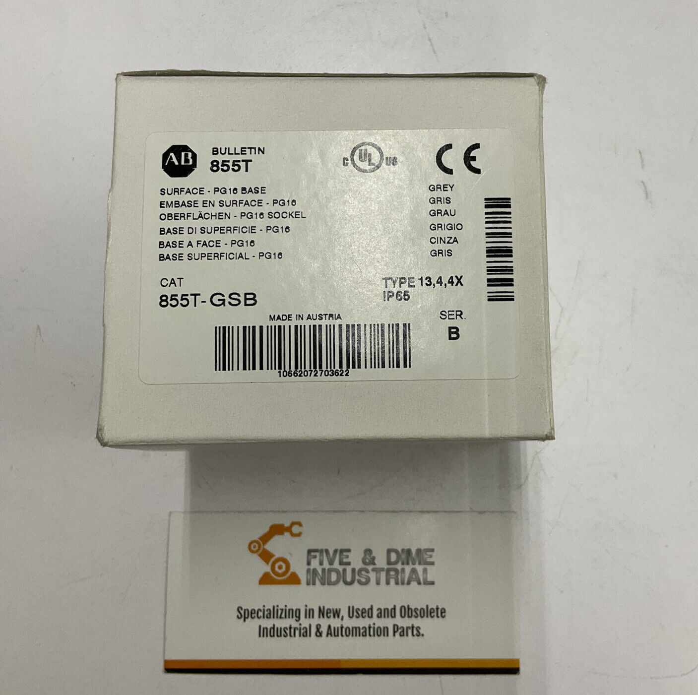 Allen Bradley 855T-GSB Ser. B Stack Light Base (BL147)