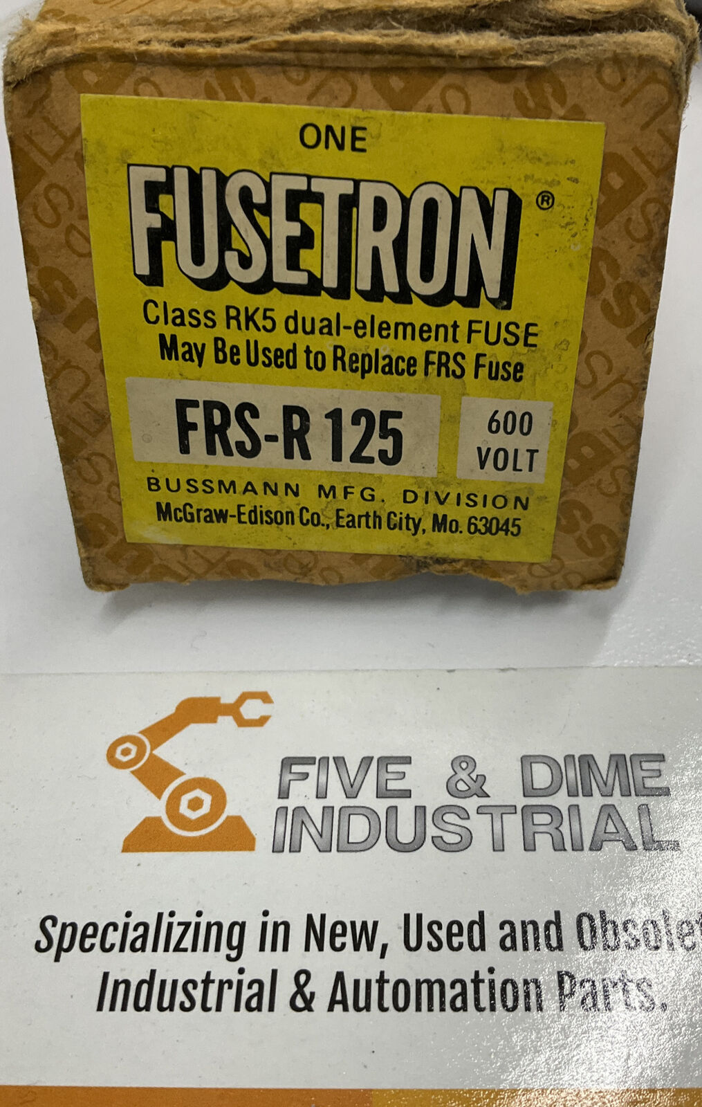 Bussmann Fusetron FRS-R-125 125A 600V Fuse (GR208)