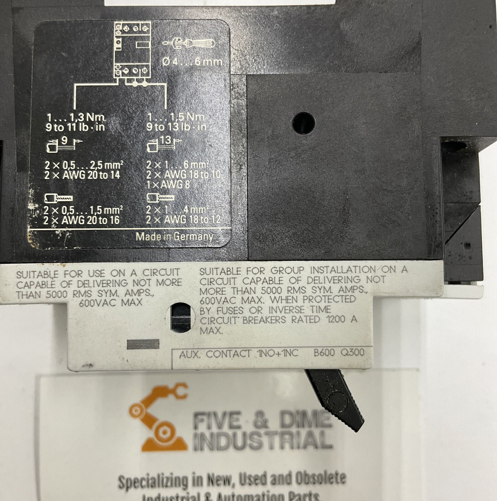 Siemens 3VU1300-1MH00 Circuit Breaker 1.6-2.4A (CL143)