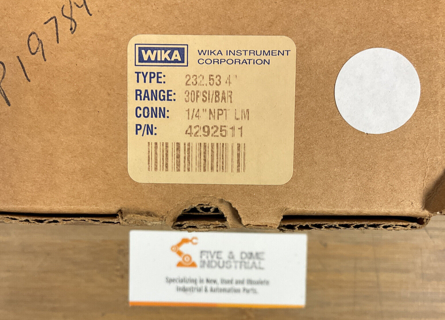 WIKA 232.53 4" Pressure Gauge 30PSI/BAR 1/4" NPT LM (BL152)