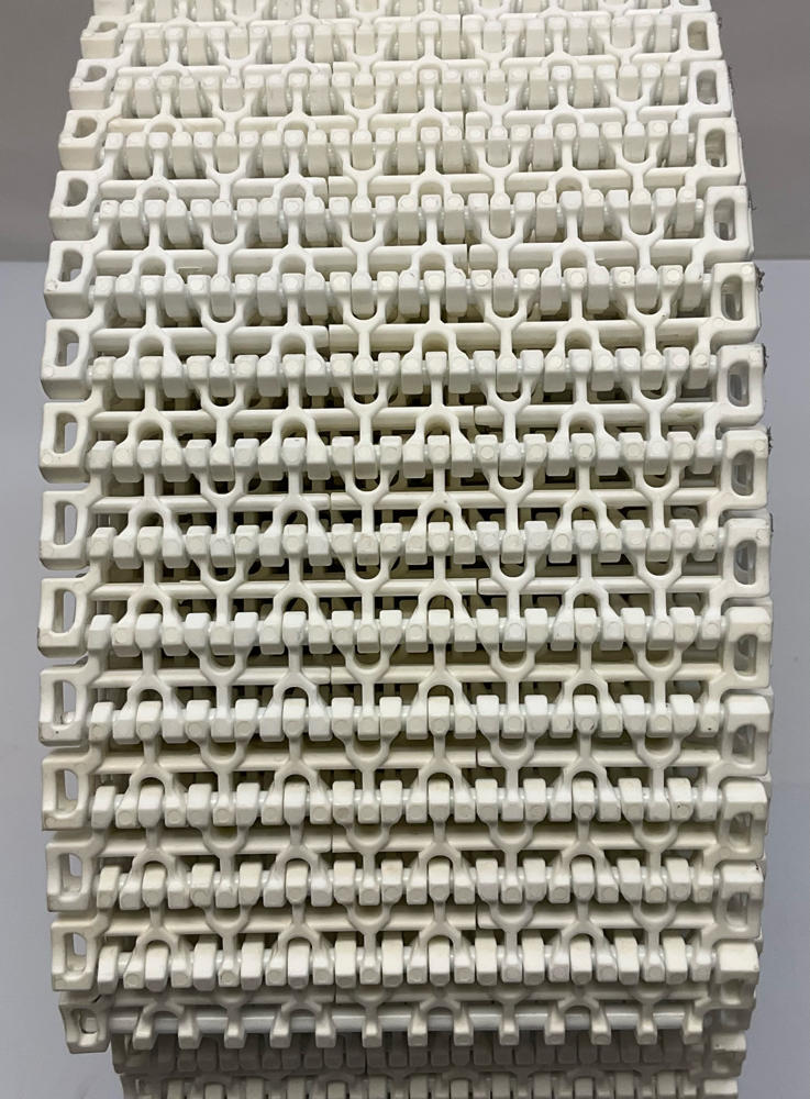 Intralox 1100 Series 5" X 25' White Flush Grid Friction Top Belt - Like New