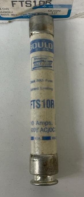 Gould Shawmut FTS10R Box of 10 Falt-Trap Fuses 10A, 600V - 0