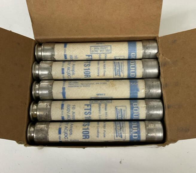 Gould Shawmut FTS10R Box of 10 Falt-Trap Fuses 10A, 600V