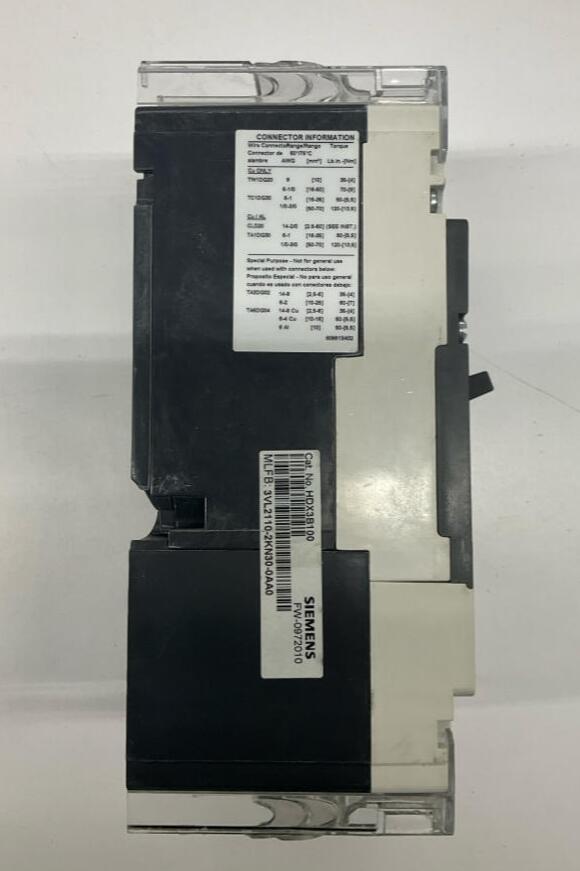 Siemens HDX3B100  100-Amp Shunt Circuit Breaker 3-Phase 600V - 0