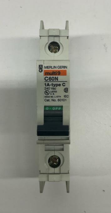 Merlin Gerin 60101 1-Amp Multi9 C60N 1A-Type C Circuit Breaker