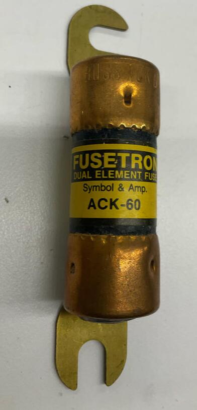 Bussman Fusetron ACK-60 60 AMP Dual Element Fuse 13OVDC - 0