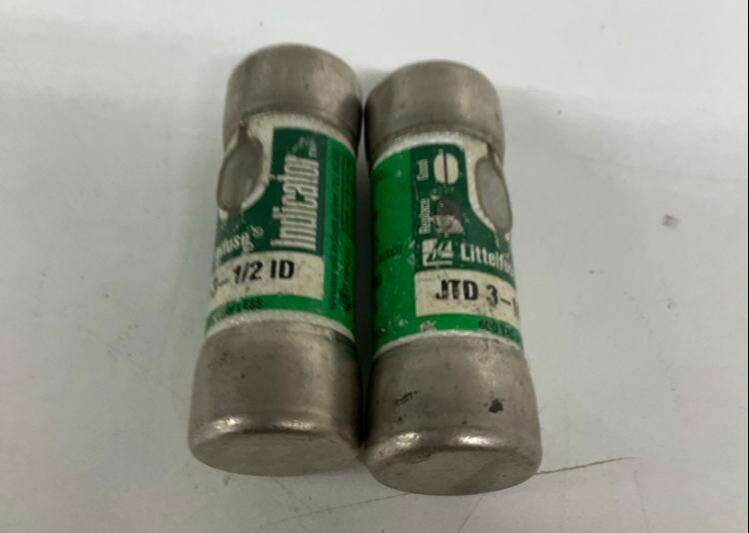 Littelfuse Indicator JTD-3-1/2-ID  3-1/2 Amp Time Delay Fuses Lot of 2