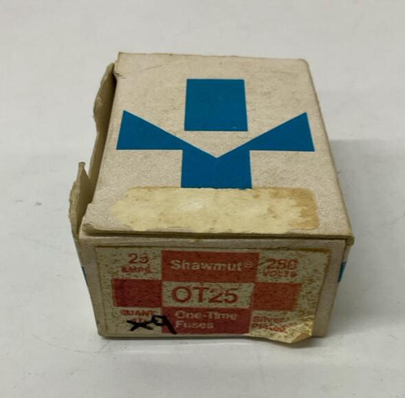 Gould Shawmut OT25 One-Time Box of 9  25-Amp, 250VAC Fuses