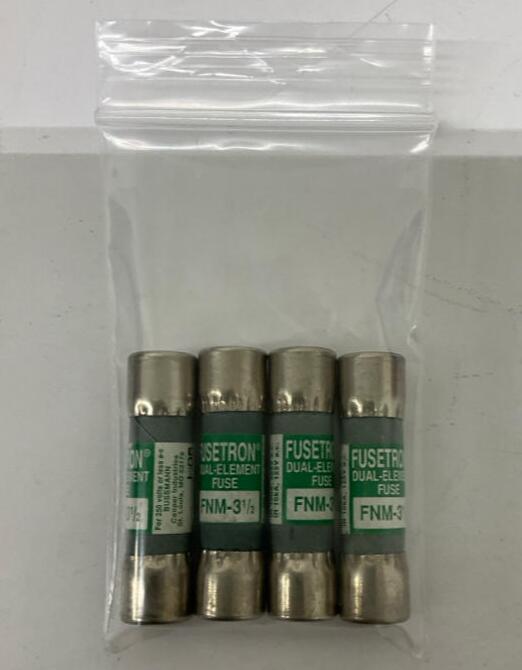 Bussmann Fusetron FNM-3-1/2 Lot of 4 Dual Element fuses 3.5-Amp