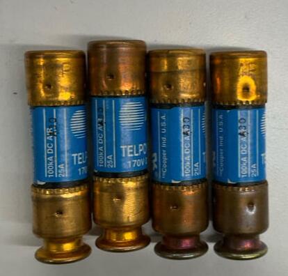 Bussman WP92461L7 Telepower Fuse 25A, 170VDC Lot of 4 AT&T