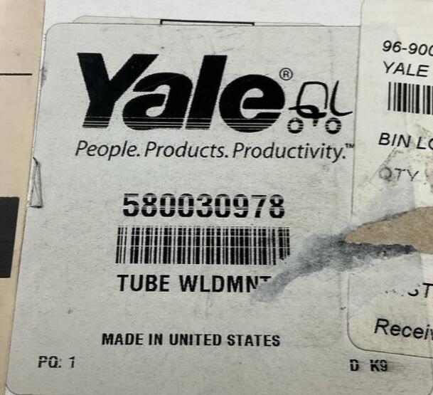 Yale 580030978 Tilt Cylinder Can Tube 5800309-78