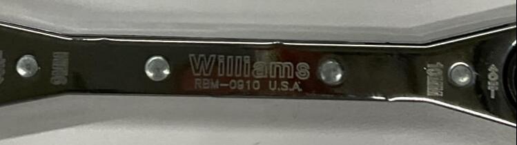 Williams RBM-0910  9MM X 10MM  6-Point Box Flat Ratcheting Wrench