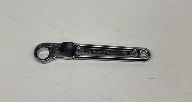 Armstrong 28-316  1/2'' Chrome Flare Nut Ratchet Wrench