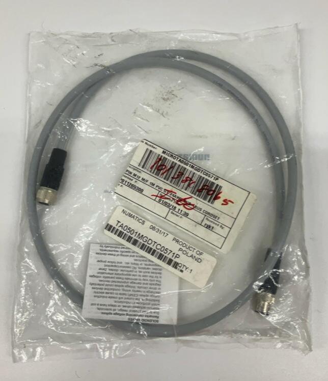 Numatics TA0501MGDTC0571P  5-Pin Male/Female Sub-Bus Cable 1-Meter