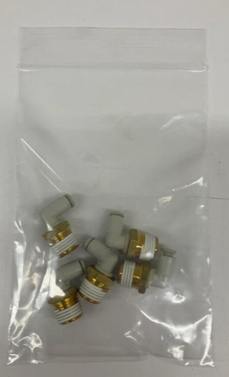 SMC KQ2L04-02AS Package of 5 Elbow Fittings "R" Thread x 4mm Tube