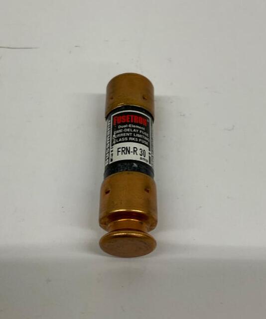 Bussmann FRN-R-30 Fusetron Lot of 3 Time Delay Fuses 250V, 30-Amp - 0