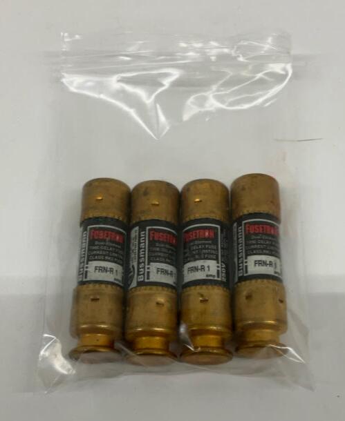 Bussmann  FRN-R-1  Lot of 4  Time Delay  1-Amp Fuses  250VAC