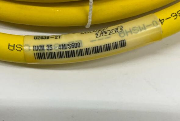 Turck  RKM35-4M/S600 Female 3-Pole Minifast Single End Cable 4-Meters U2038-21