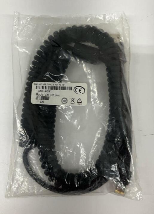 Datalogic  CAB-467  Coiled USB Cable  Type A  PC  12''