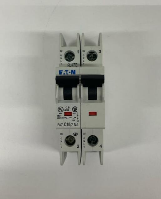 Eaton  FAZ-C10/2-NA  10-Amp 2-Pole Circuit Breaker  480Y/277VAC