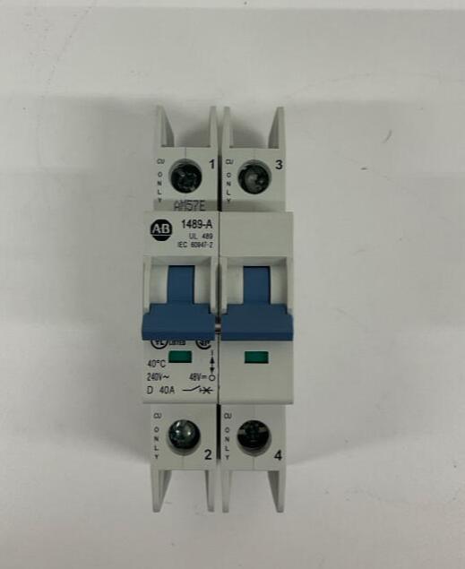 Allen Bradley  1489-A2D400  40-Amp 2-Pole Circuit Breaker 240VAC,  480VDC