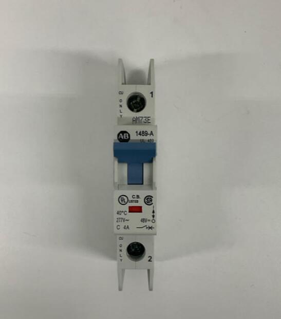 Allen Bradley  1489-A1C040  4-Amp 1-Pole Circuit Breaker  48VDC,  277VAC