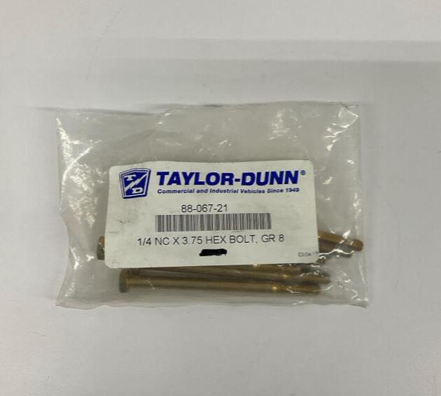 Taylor-Dunn  88-067-21  Pack of 8  Rear Brake Bolts  1/4 NC x 3.75  Grade 8