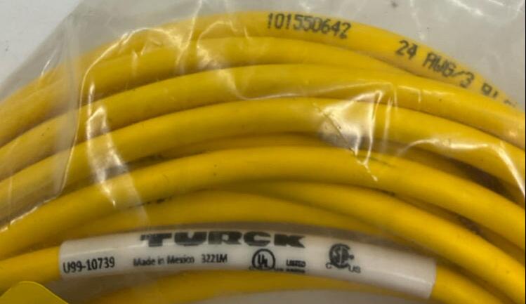 Turck PKG-3M-8-PSG-3M 3-Pole M8 M/F Straight Cable U99-10739 8-Meters