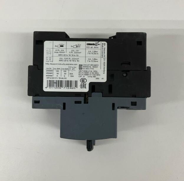 Siemens  3RV2011-1HA10  Motor Protector Contactor  5.5-8 Amp