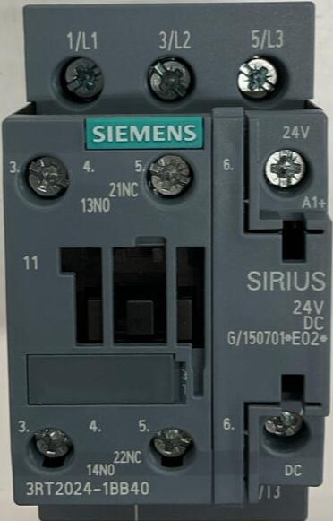 Siemens 3RT2024-1BB40 24VDC Coil 3P Contactor 400V