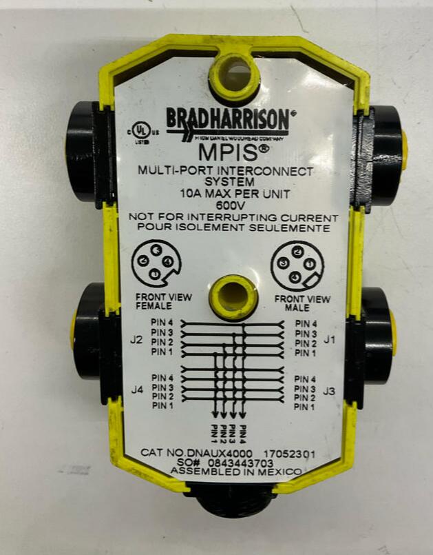 Brad Harrison DNAUX4000 4-Port MPIS 4-Pin 10A, 600V Devicenet - 0